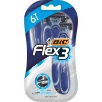 Набір одноразових чоловічих станків BIC Flex 3, 6 шт