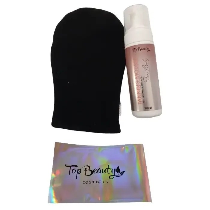 Автозагар для тела Top beauty с перчаткой, 160 мл - 