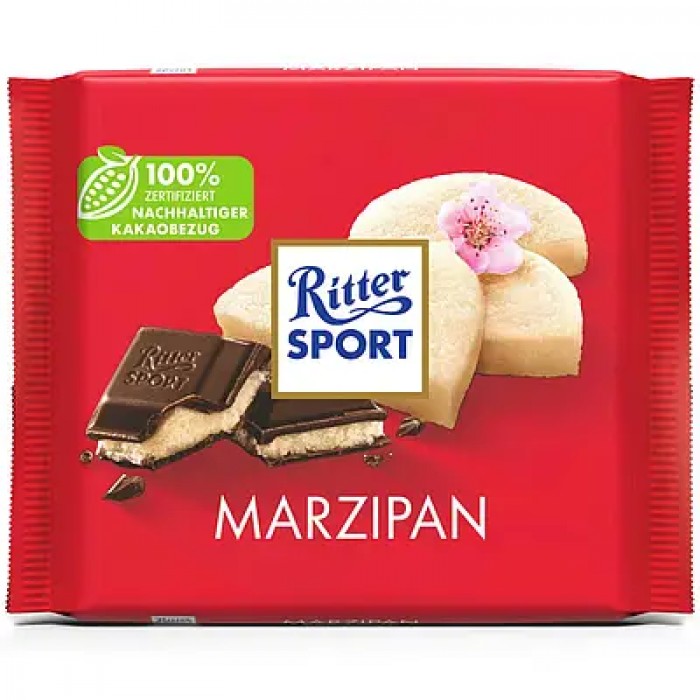 Шоколад чорний Ritter Sport з марципаном, 100 г - 