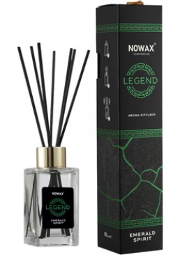 Аромадиффузор с палочками Nowax серия Legend Emerald Spirit, 90 мл