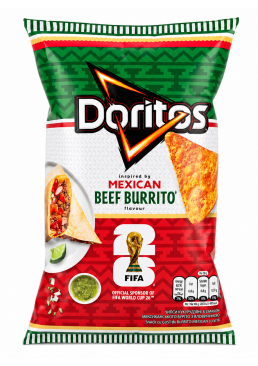 Чипси кукурудзяні Doritos Mexican Beef Burrito зі смаком мексиканського буріто з яловичиною, 90 г