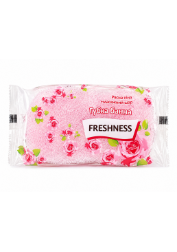 Губка банна Freshness №2 (рожева)
