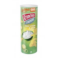 Чіпси Crunchips Stackers зі смаком сметани та цибулі 175 г