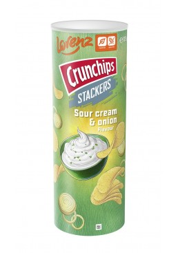 Чіпси Crunchips Stackers зі смаком сметани та цибулі 175 г