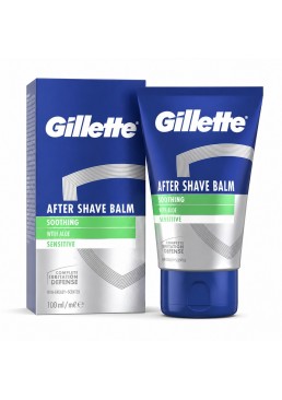 Бальзам після гоління Gillette Smoothing  With Aloe Sensitive заспокійливий з алое вера, 100 мл