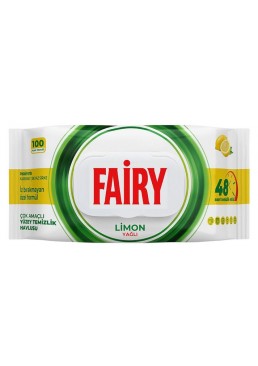 Вологі серветки для прибирання Fairy Лимон, 100 шт