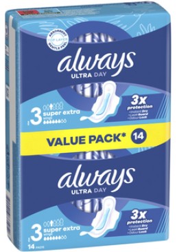 Гігієнічні прокладки Always Ultra Day Super Extra розмір 3, 14 шт