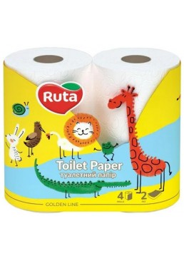 Туалетний папір Ruta Kids двохшаровий,  4 шт