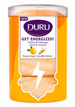Мыло Duru Get Energized с ароматом женьшеня и лимона, 4 шт. по 90 г