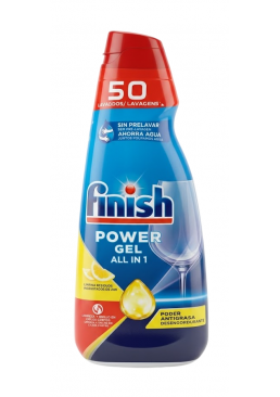 Гель для миття посуду в посудомийних машинах Finish Power Gel лимон, 1 л (50 циклів)