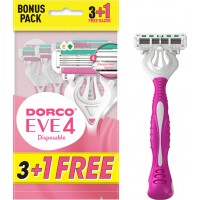 Бритвы одноразовые Dorco EVE 4 для женщин, 4 лезвия (4 шт) 