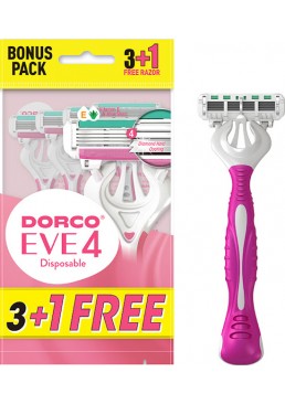 Бритвы одноразовые Dorco EVE 4 для женщин, 4 лезвия (4 шт) 