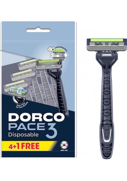Бритвы одноразовые Dorco Pace 3 для мужчин, 3 лезвия (5 шт) 
