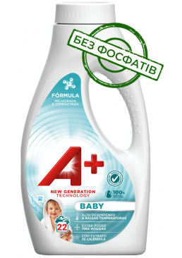 Гель для стирки A+ Baby для детского белья, 900 мл (22 стирки)