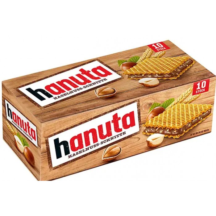 Вафлі Ferrero Hanuta Haselnusse з фундуком, 220гр (10 шт) - 
