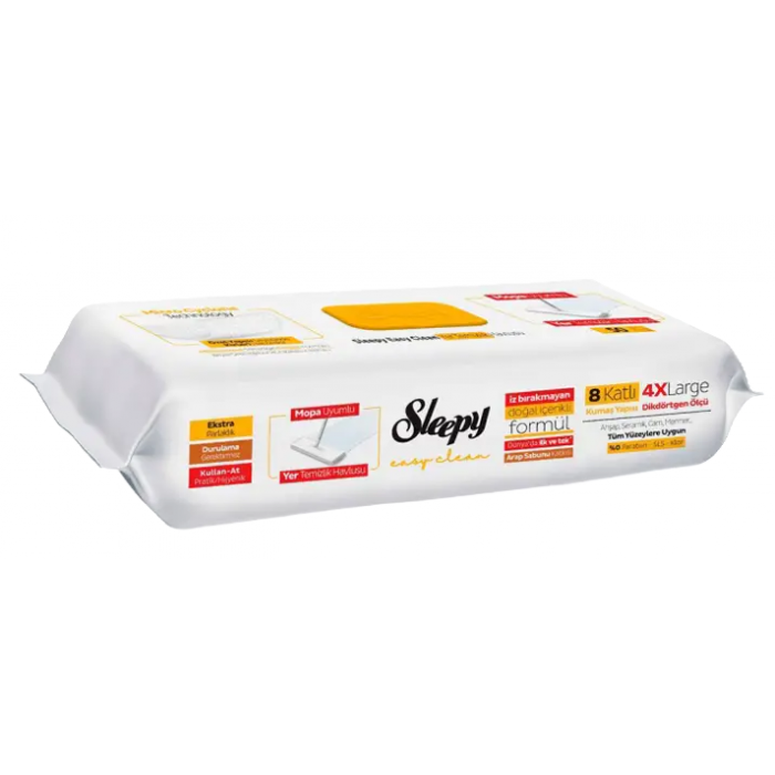 Вологі серветки для швабри SLEEPY EASY CLEAN трав'яні, 50 шт - 