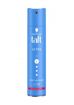 Лак для волос Taft Ultra Hairspray 4 с сильной фиксацией, 250 мл