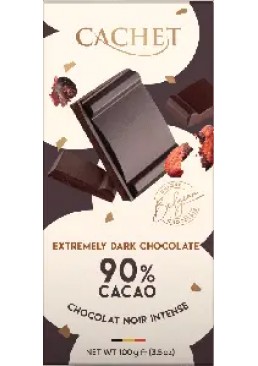 Шоколад Cachet экстра черный 90%, 100 г