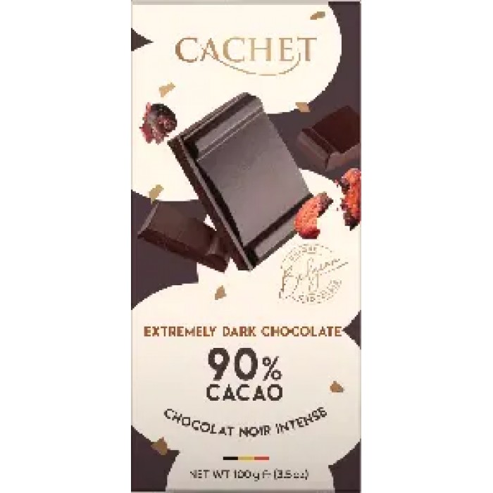 Шоколад Cachet екстра чорний 90%, 100 г - 