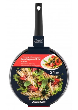 Сковорода ARDESTO Gemini Gourmet Viareggio с крышкой AR1924GDL, 24 см