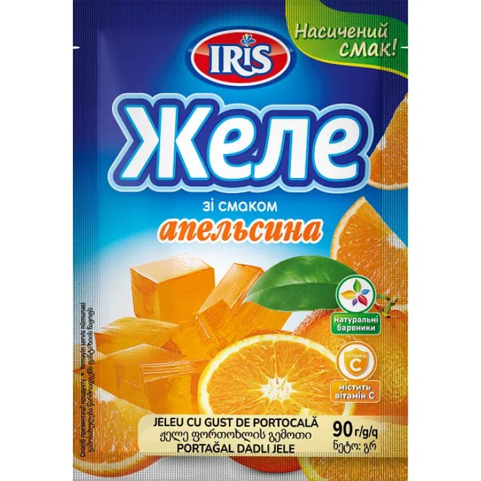 Желе ТМ IRIS зі смаком Апельсина, 90 г - 