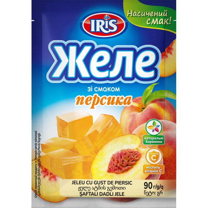 Желе ТМ IRIS зі смаком Персика, 90 г - 