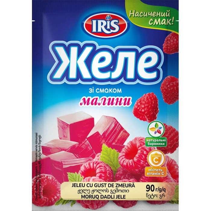 Желе ТМ IRIS со вкусом Малины, 90 г - 