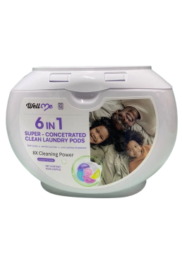 Парфумовані капсули з гранулами WellMe 6в1 Super-concentrated для прання універсальні, 40шт