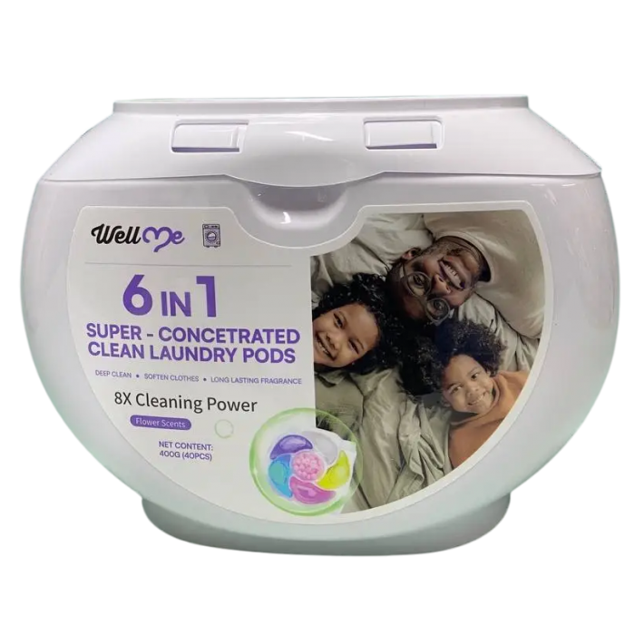 Парфумовані капсули з гранулами WellMe 6в1 Super-concentrated для прання універсальні, 40шт - 