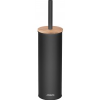 Набор щётка для унитаза с подставкой Ardesto Minimalism, 38 см (чёрный)