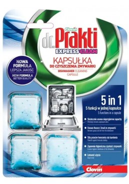 Порошок для чистки посудомоечных машин Dr. Prakti, 3 капсулы