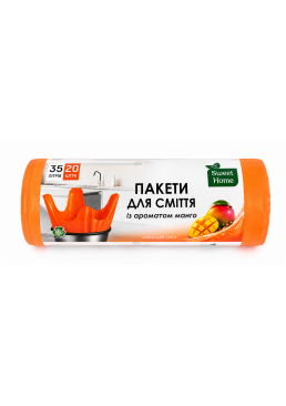 Пакети для сміття з вушками Sweet Home аромат манго, 35 л (20 шт)