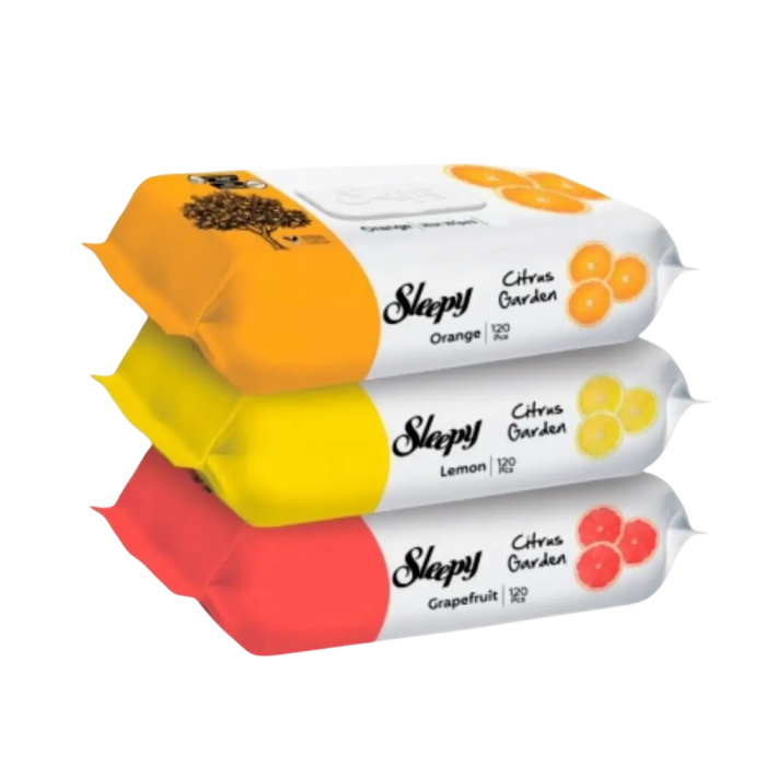 Серветки вологі SLEEPY Citrus Garden, 120 шт (в асортименті) - 