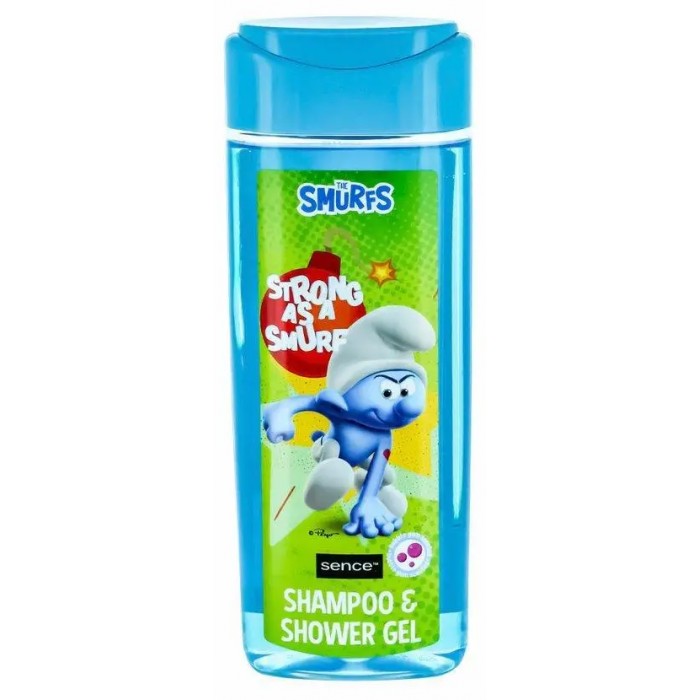 Шампунь и гель для душа детский 2в1 Sence Smurfs Smurf, 210 мл - 