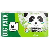 Туалетная бумага Снежная Панда Classic 2-слойная, 142 отрыва (16 шт)