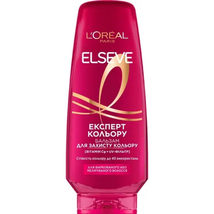 Бальзам-ополаскиватель L'oreal Paris Elseve Цвет и Блеск для окрашенных и мелированных волос, 200 мл - 