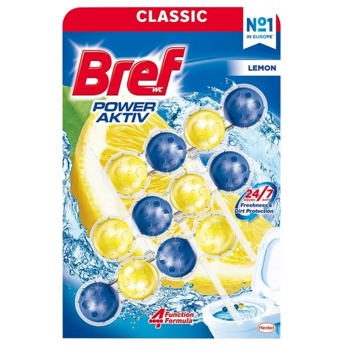 Туалетный блок Bref Lemon, 3х50 г - 
