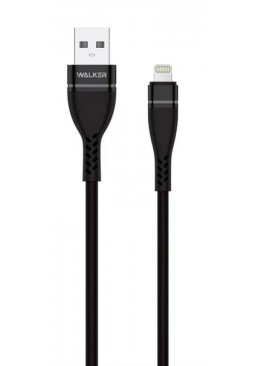 Кабель USB WALKER C580 Lightning black, 1 м