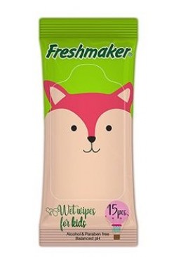 Салфетки влажные Freshmaker KIDS, 15 шт