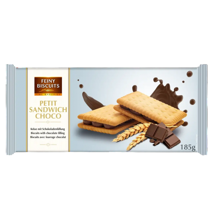 Печиво-сендвіч Feiny Biscuits з шоколадною начинкою, 185 г - 