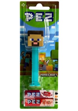 Диспенсер с конфетами Pez Minecraft Steve, 17 г (в ассортименте)