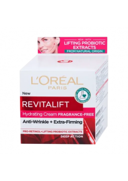 Дневной увлажняющий крем-уход L'Oreal Paris Revitalift для разглаживания кожи лица и против морщин, 50 мл