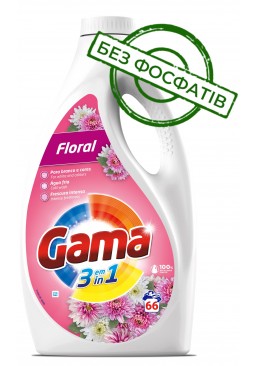 Гель для стирки Gama Floral с цветочным ароматом, 3 л (66 стирок)