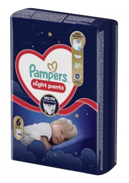 Підгузки Pampers Night Pants Розмір 6 (13 -19 кг), 40 шт