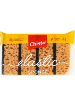 Губка Chisto Elastic Sponge, 4 шт