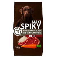 Сухой корм для взрослых собак всех пород Spiky с говядиной, 3 кг