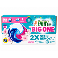 Капсули для прання дитячої білизни Fairy Non Bio the Big One Cherry Blossom&Nordic Cotton для всіх типів тканин, 18 шт