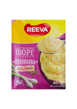 Картофельное пюре быстрого приготовления Reeva со вкусом говядины, 40 г