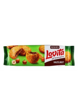 Печиво Roshen Lovita Soft Cream Cookies з лісовим горіхом, 127 г