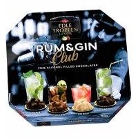 Цукерки Trumpf Edle Tropfen In Nuss Rum & Gin Club з алкогольною начинкою, 200 г
